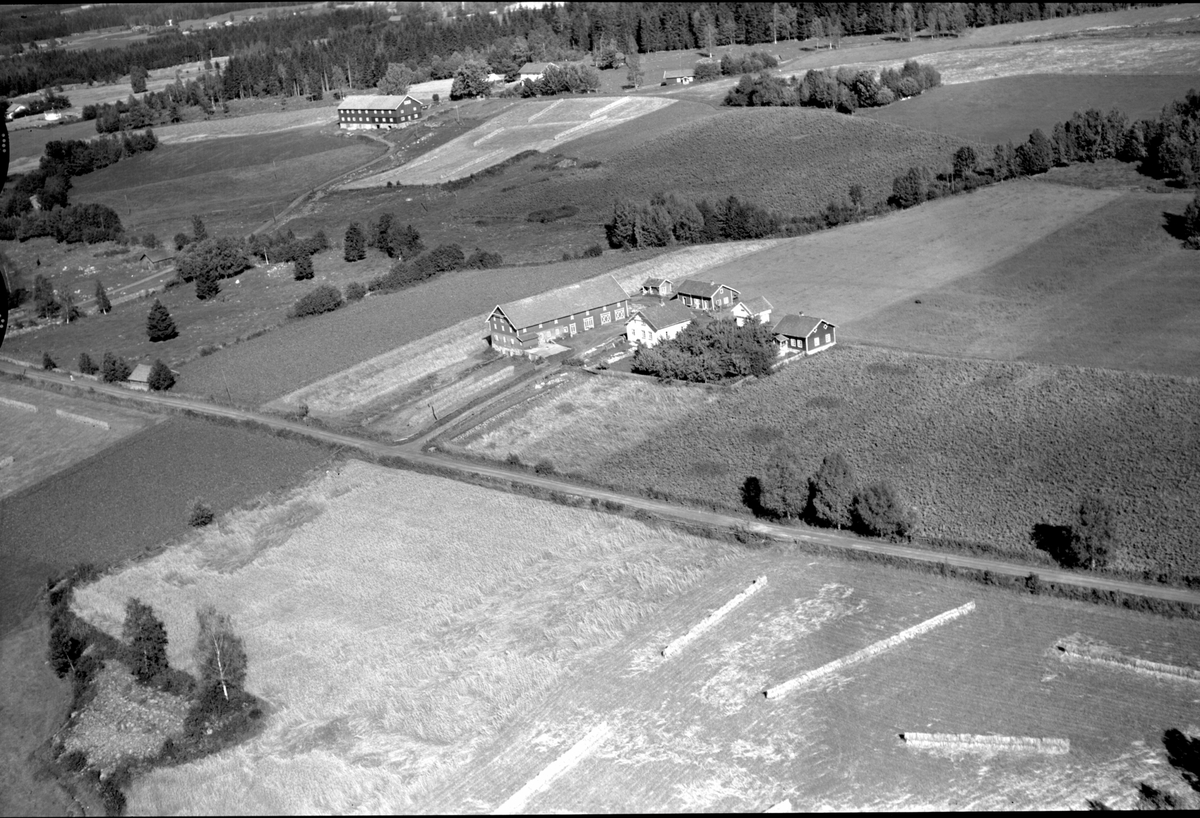 Anno Domkirkeodden, Flyfoto av Skårshaug gard, Nes, Ringsaker.