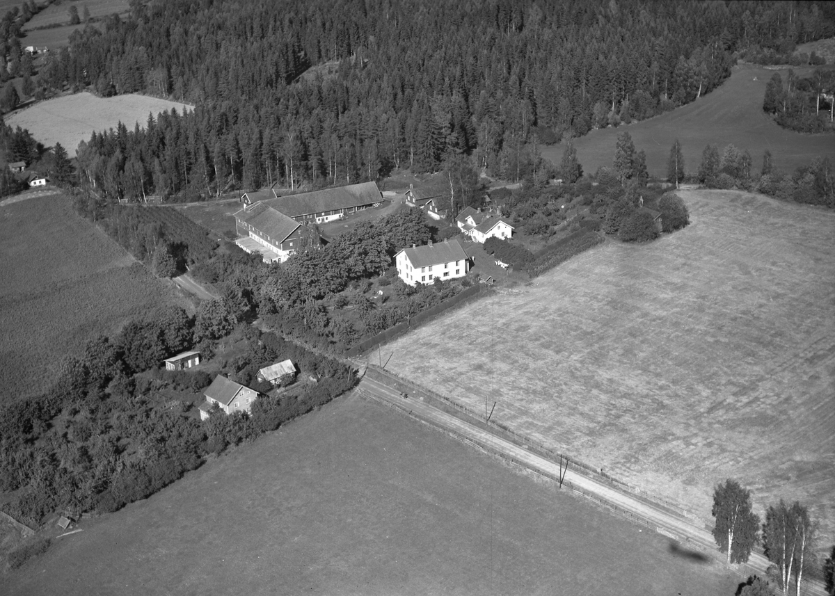 Anno Domkirkeodden, Flyfoto av Sendstad, Smedstua, Nes, Hedmark.