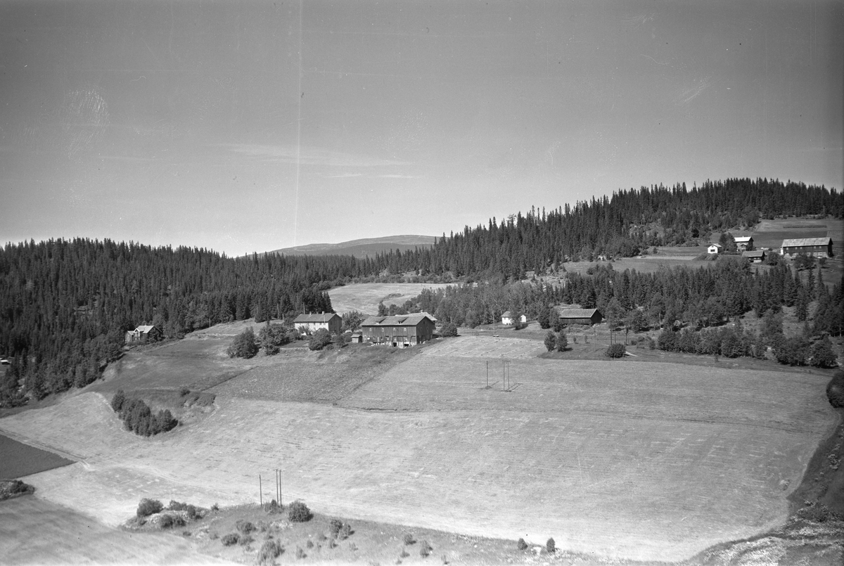 Anno Domkirkeodden, Flyfoto av Sørlia gard, Lismarka, Ringsaker.