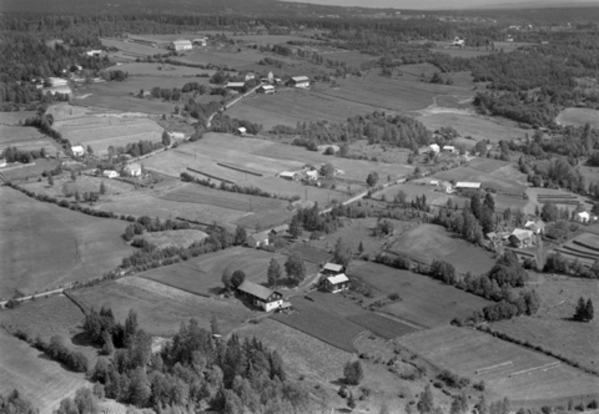 Anno Domkirkeodden, Flyfoto av Kylstadenga/Nerhagen, Furnesåsen, Ringsaker.