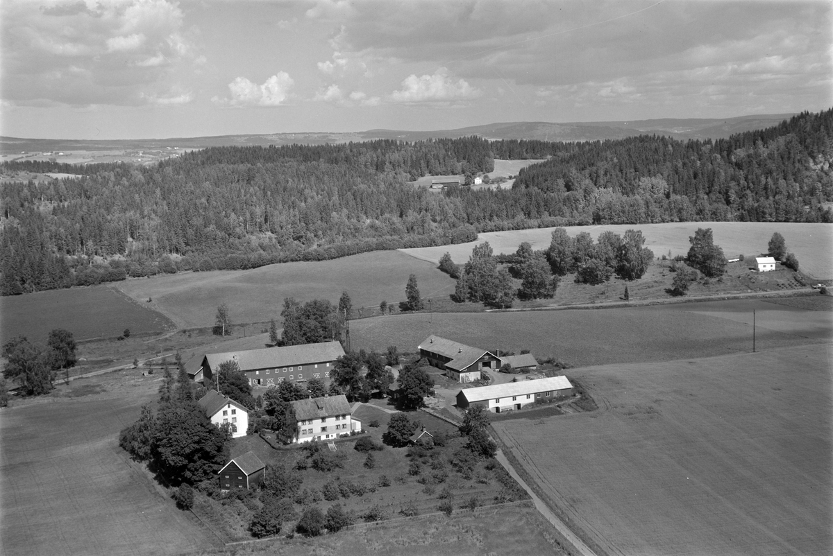 Widerøes Flyveselskap A/S, Flyfoto av Hersoug gard, Gaupen, Ringsaker.