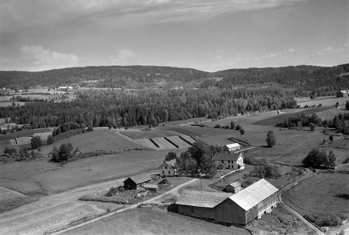 Widerøes Flyveselskap A/S, Flyfoto av ukjent gard, Gaupen, Ringsaker.