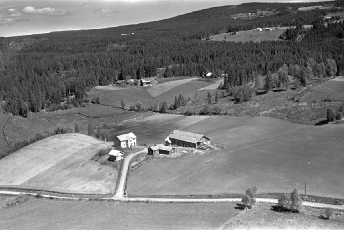 Widerøes Flyveselskap A/S, Flyfoto av Mauset nordre, Nybygda, Ringsaker.