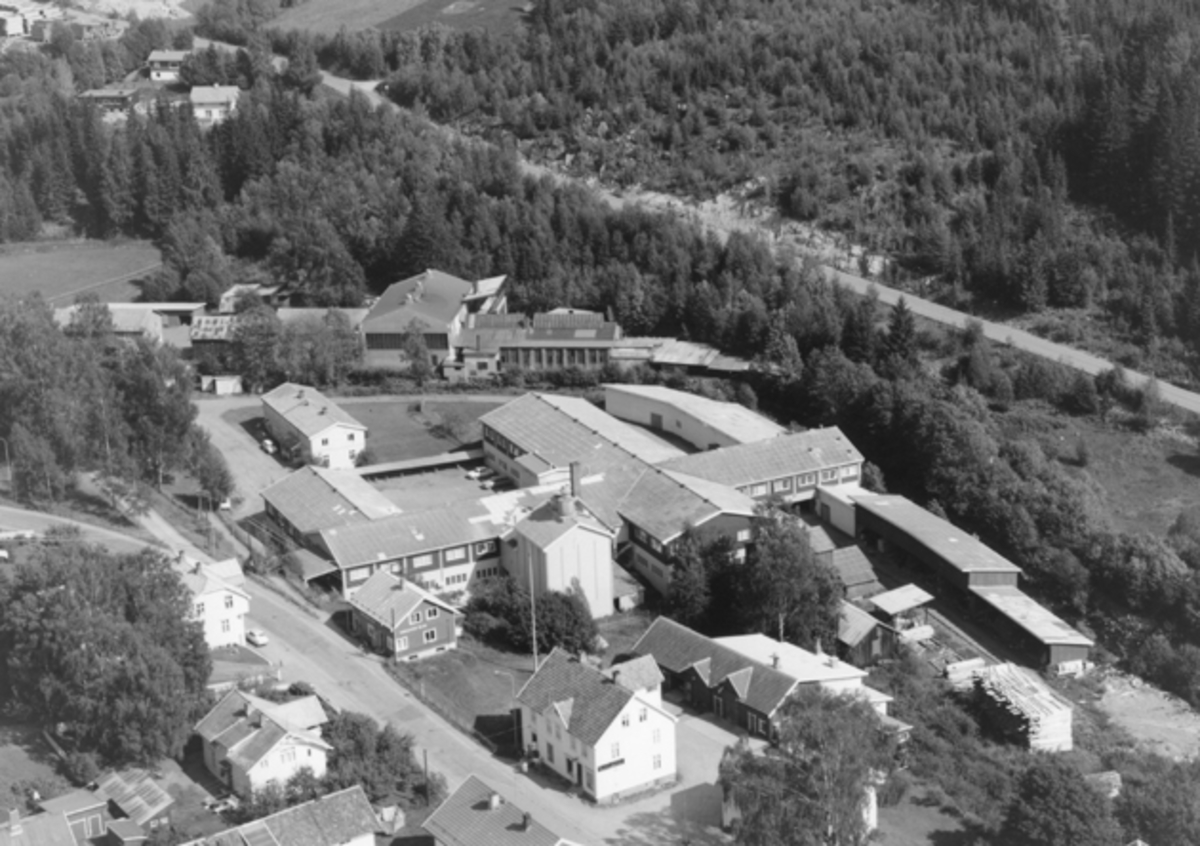 Widerøes Flyveselskap A/S, Flyfoto av Strømmen bruk, Moelv, Ringsaker.