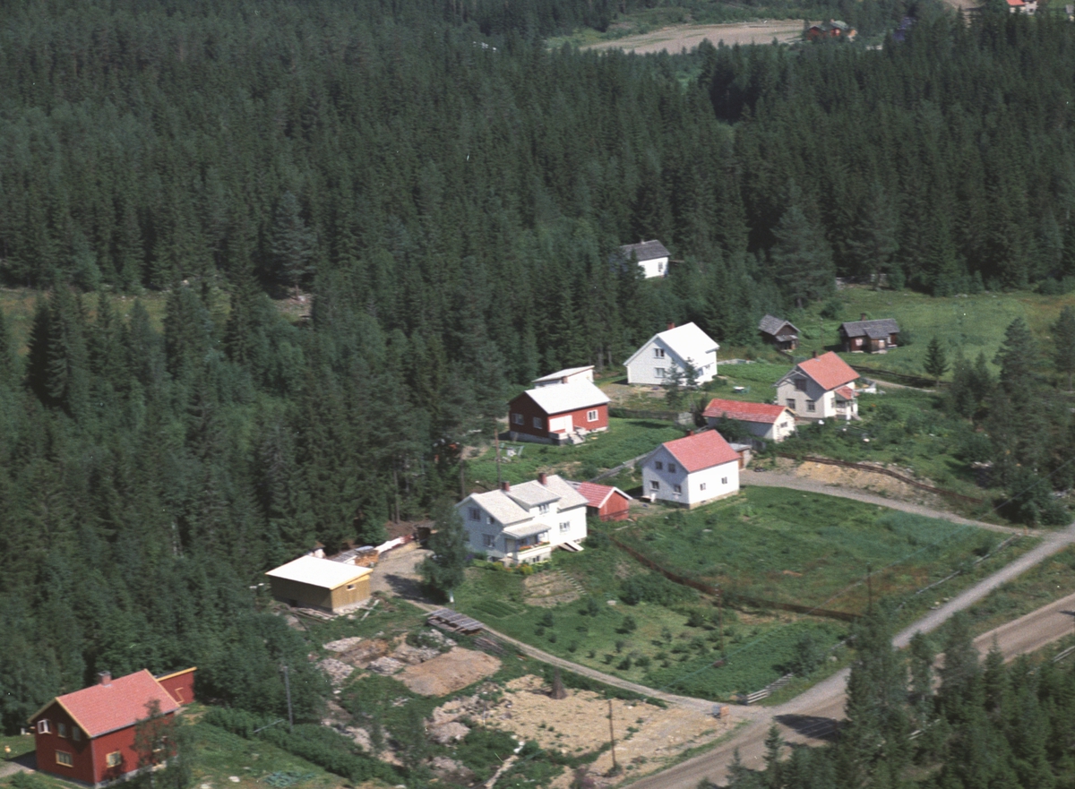 Anno Domkirkeodden, Flyfoto av bebyggelse, Kvernstubrua, Ringsaker.