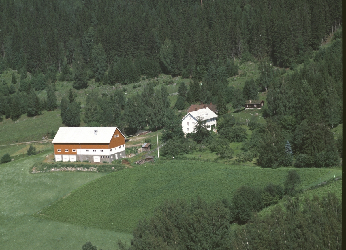Widerøes Flyveselskap A/S, Flyfoto av Brøttum prestegard, Freng nordre, Brøttum, Ringsaker.