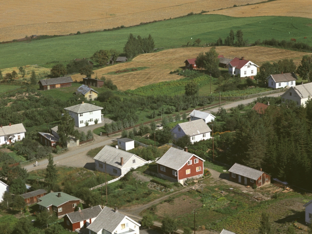 Widerøes Flyveselskap A/S, Flyfoto, boliger, Lundsdalen, Gaupen, Ringsaker.