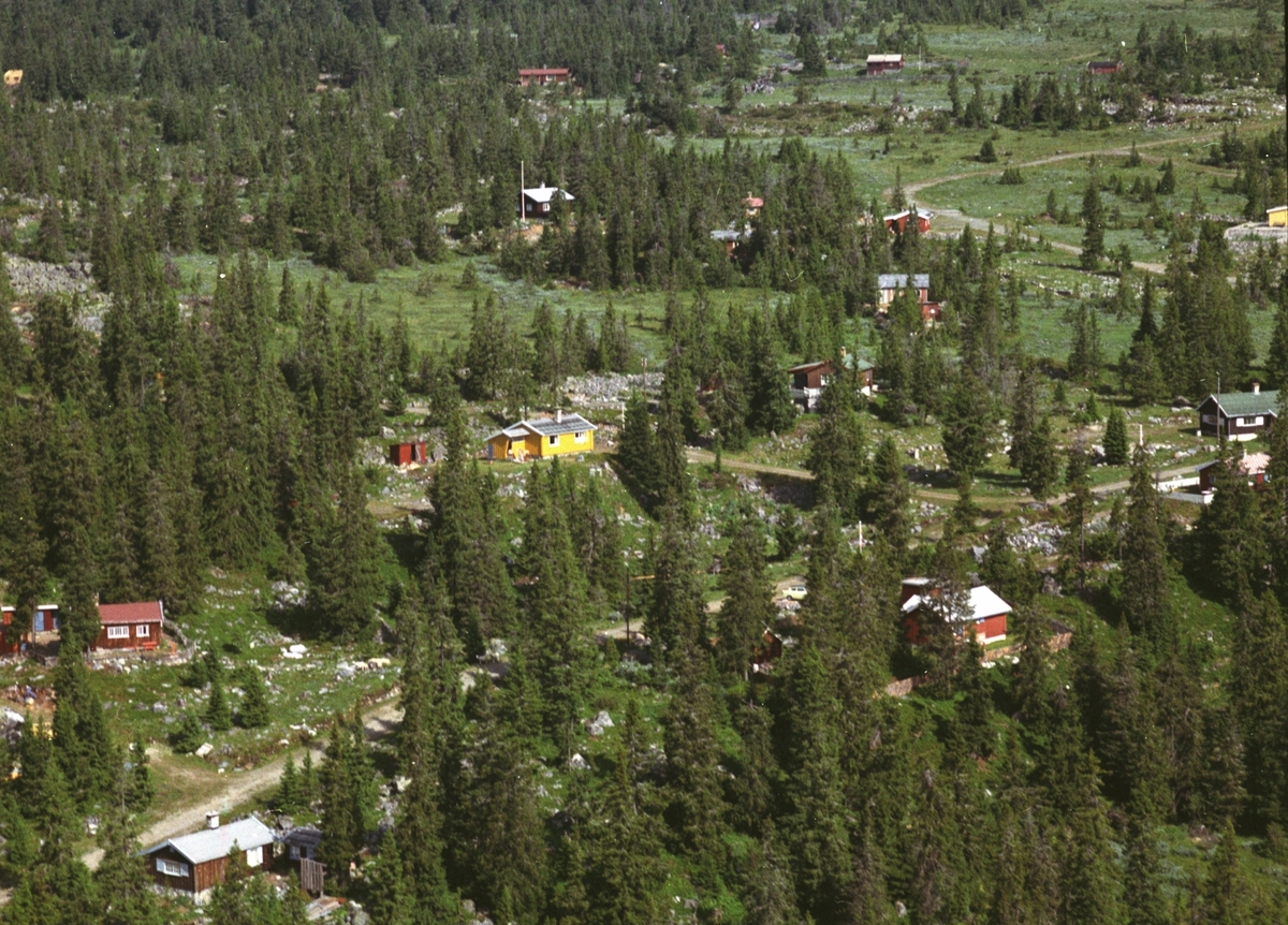 Widerøes Flyveselskap A/S, Flyfoto, hyttebebyggelse, Nordseter, Lillehammer.