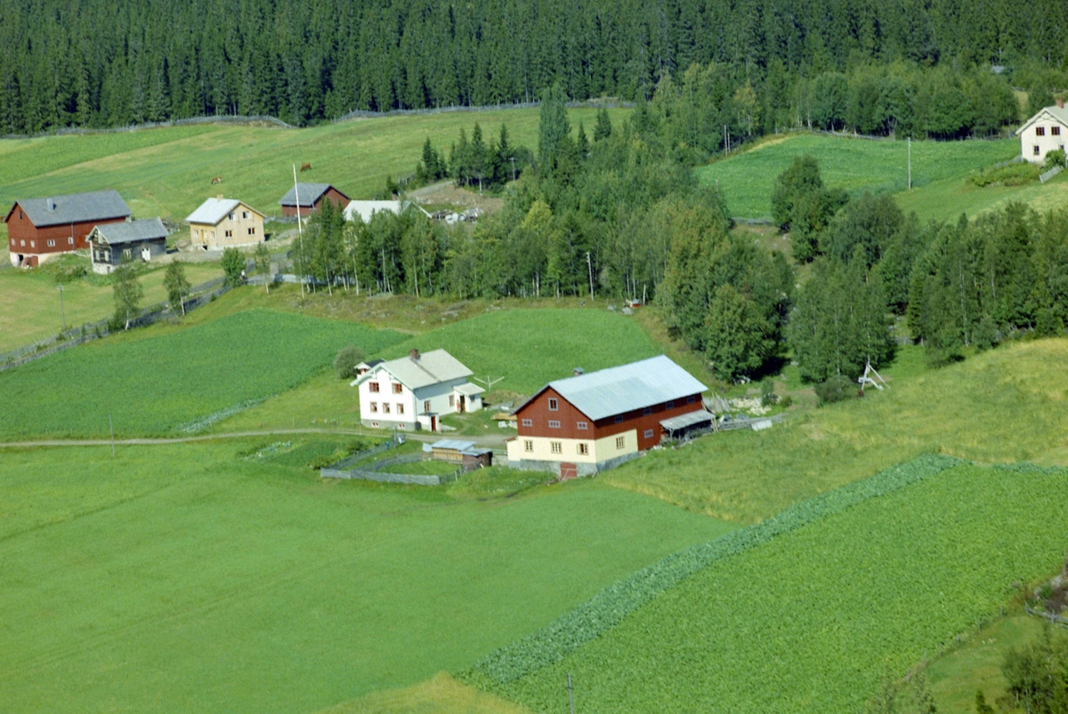 Widerøes Flyveselskap A/S, Flyfoto, Brennbekken, Veldre, Ringsaker.