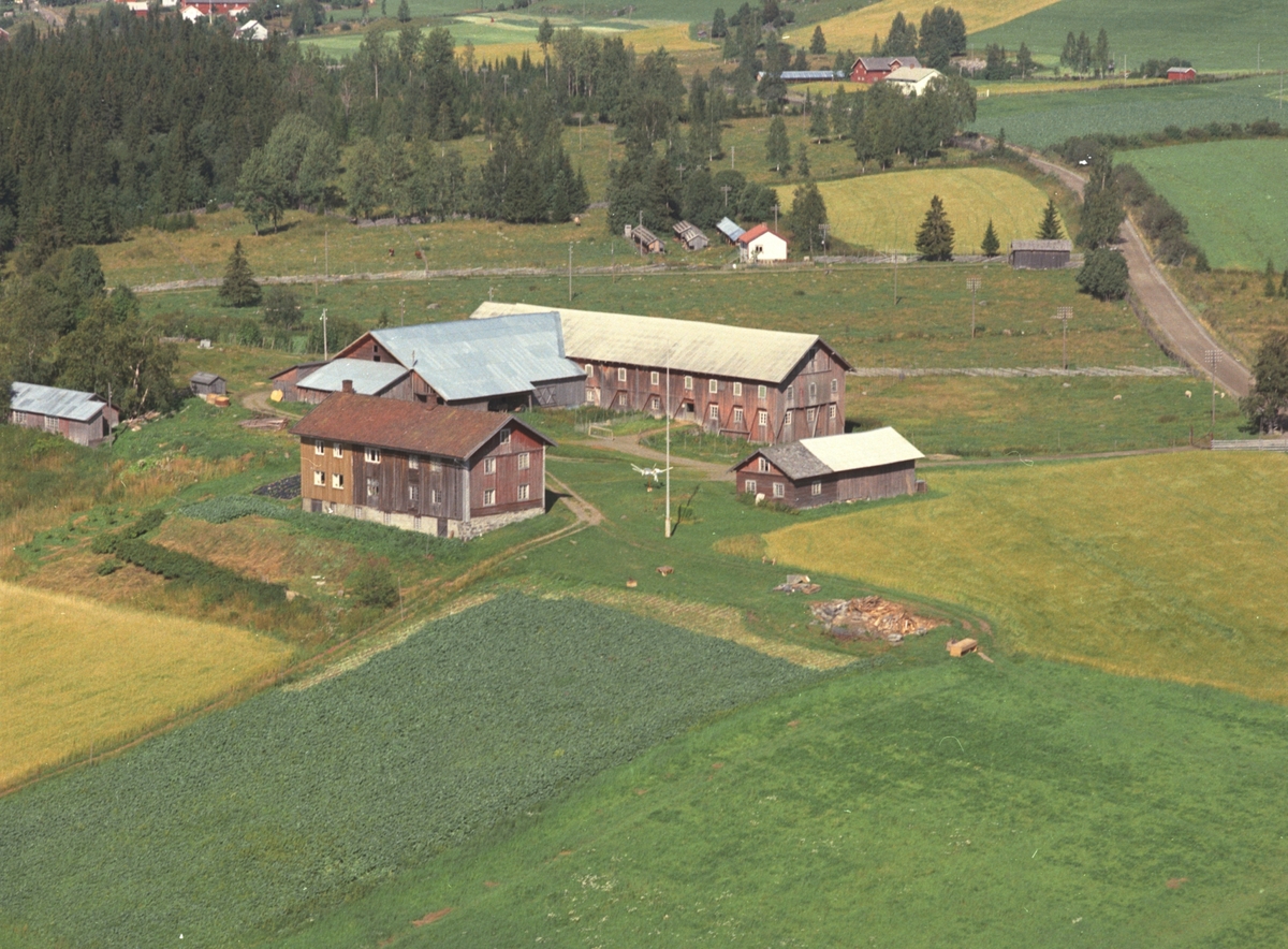 Widerøes Flyveselskap A/S, Flyfoto, Åsen nedre, Åsmarka, Ringsaker.