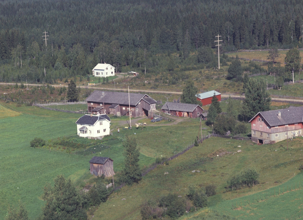 Widerøes Flyveselskap A/S, Flyfoto, Åsbrein, Åsmark, Ringsaker. Brenna nordre og lille.