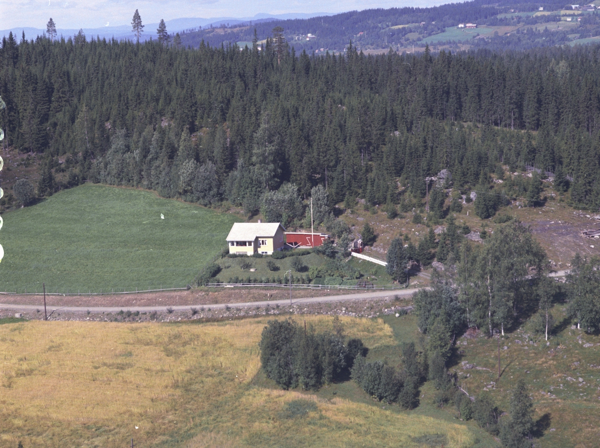 Widerøes Flyveselskap A/S, Flyfoto, Skogbryn 448.10, Lismarka, Ringsaker.