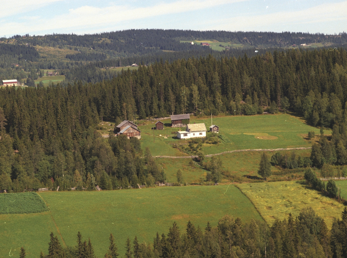 Widerøes Flyveselskap A/S, Flyfoto, ukjent gardsbruk, Lismarka, Ringsaker.
