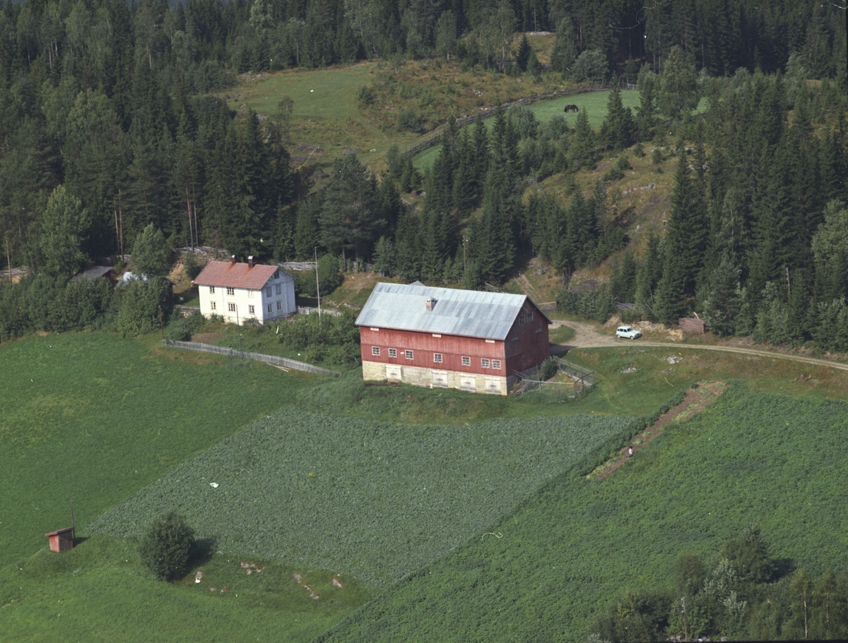 Widerøes Flyveselskap A/S, Flyfoto, ukjent gardsbruk, Lismarka, Ringsaker.