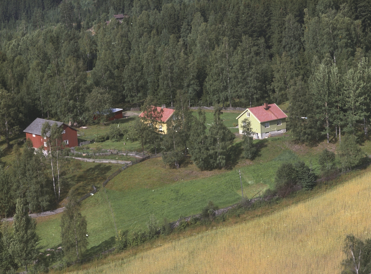 Widerøes Flyveselskap A/S, Flyfoto, ukjent bebyggelse, Bergseng, Ringsaker.