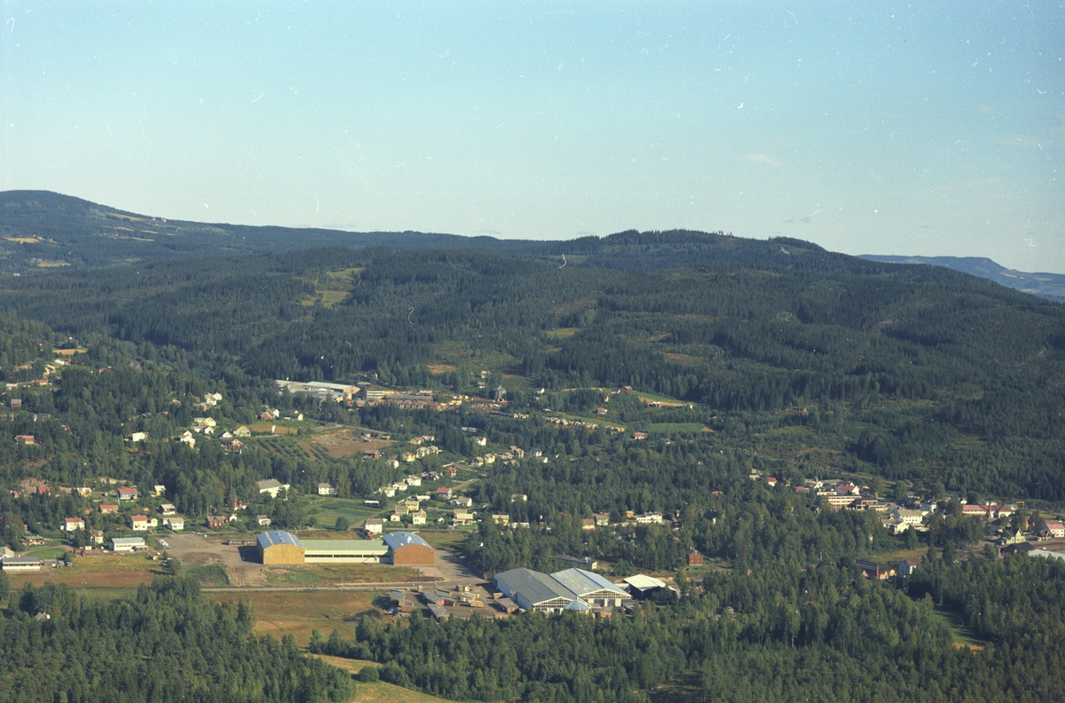 Widerøes Flyveselskap A/S, Flyfoto, Ringsakerhus, Moelv, Ringsaker.