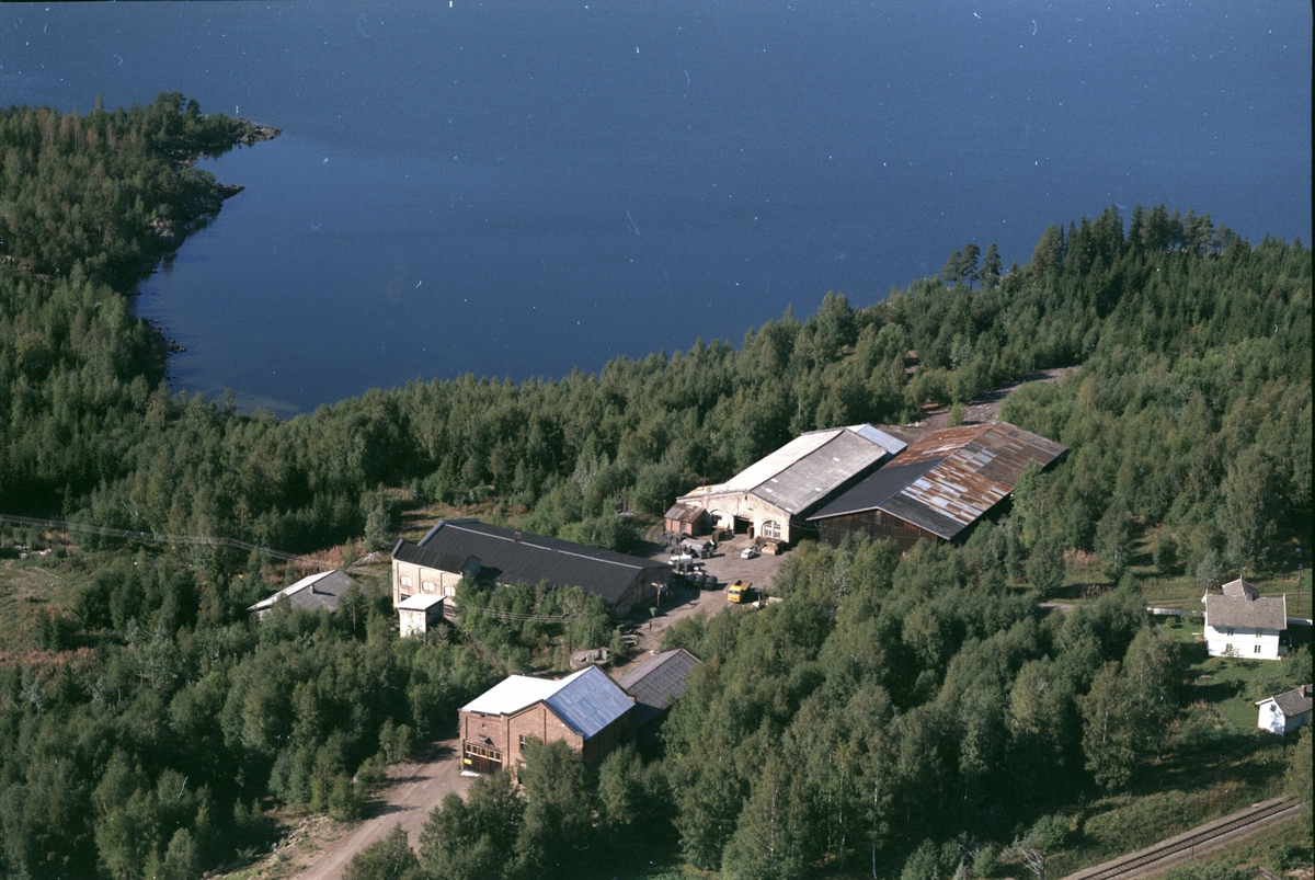 Widerøes Flyveselskap A/S, Flyfoto, Moelven Cellulosefabrikk, Moelv, Ringsaker.