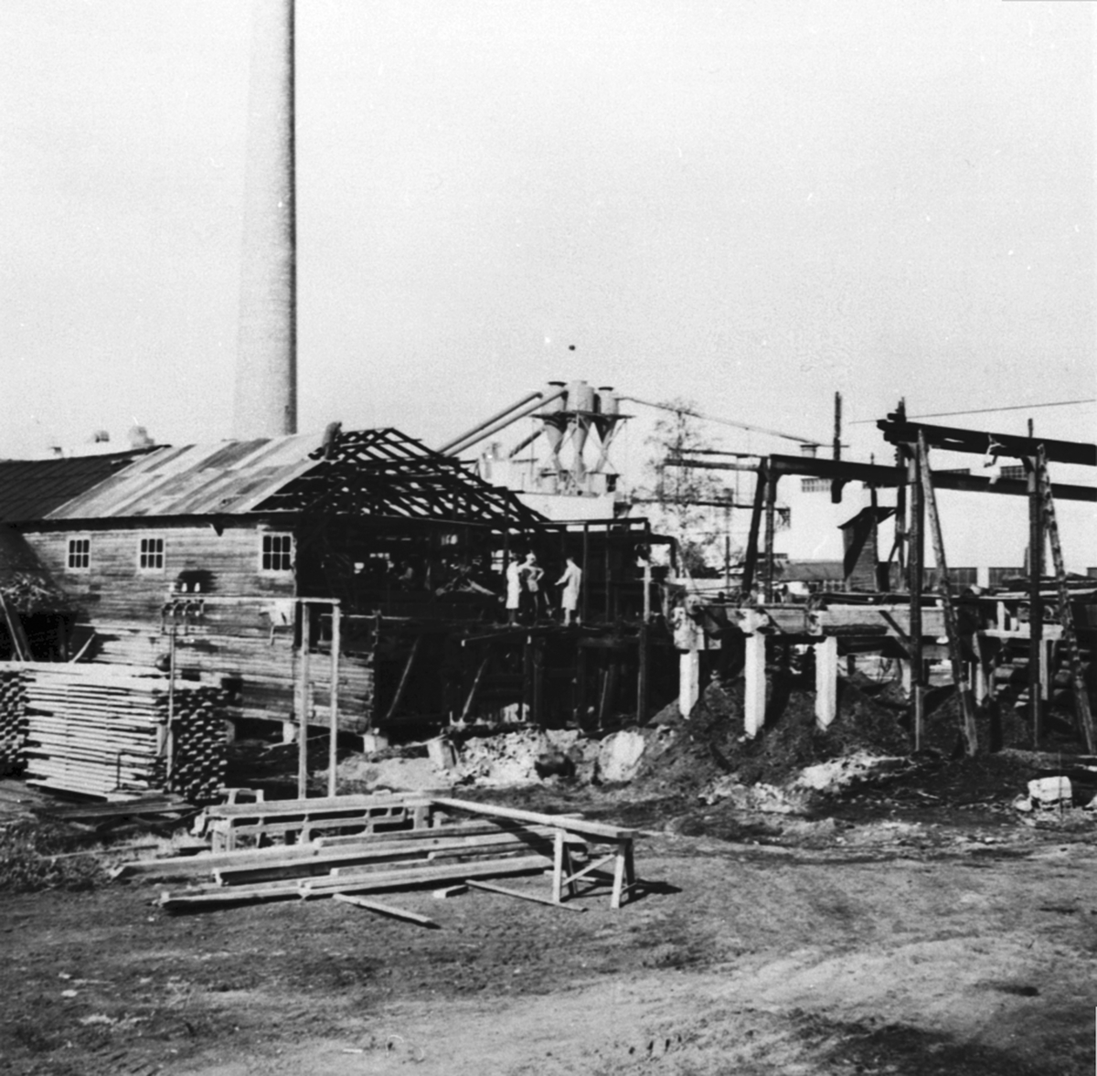 Anno Domkirkeodden, Branntomta etter storbrannen på Berger Langmoen A/S, Brumunddal.