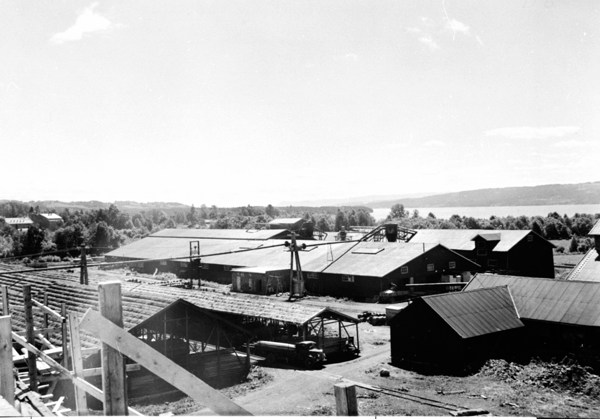 Anno Domkirkeodden, Oversikt, fabrikkområdet, Berger Langmoen A/S, Brumunddal.