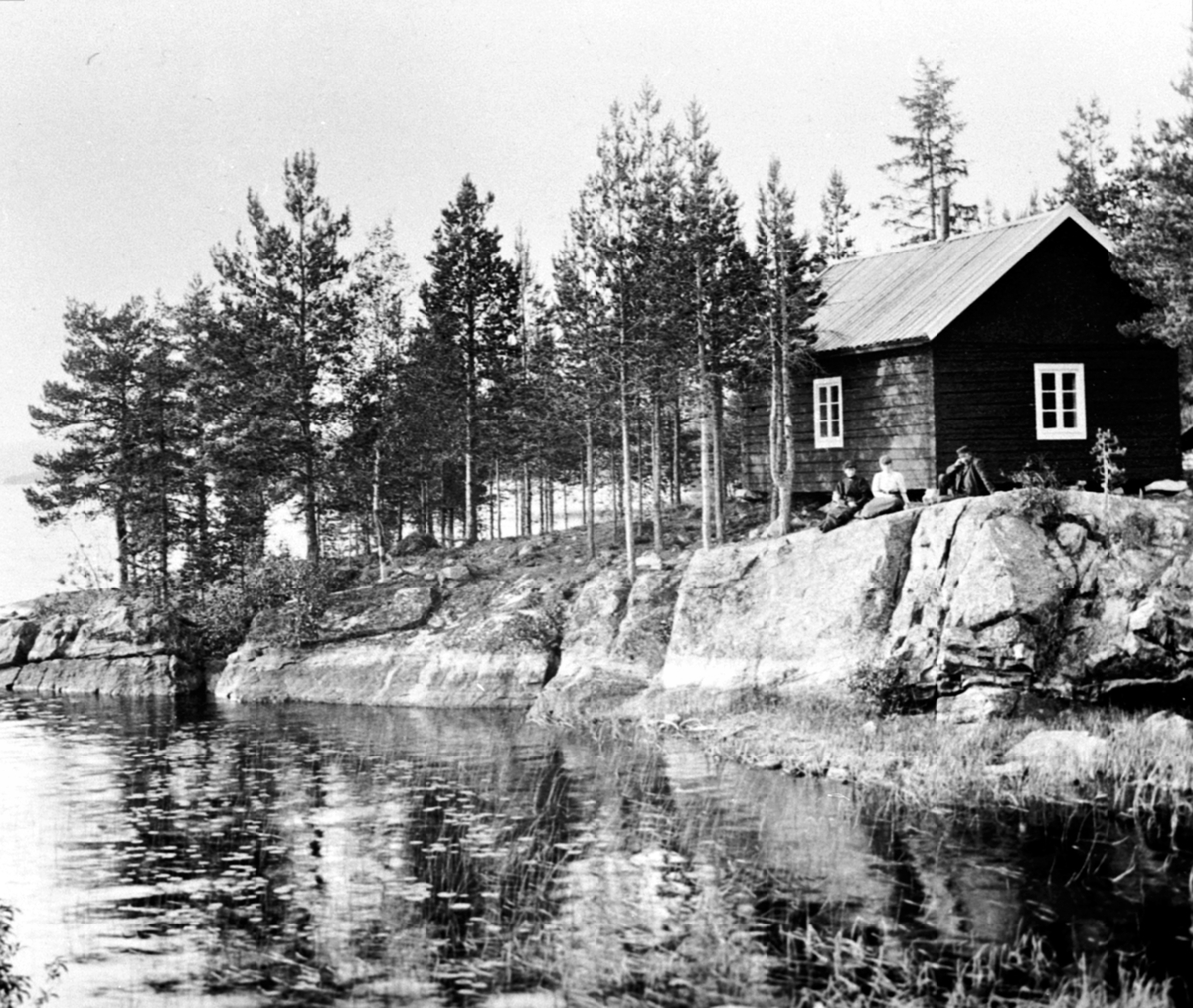 Anno Domkirkeodden, Eksteriør, arbeidshytte på holme i Næra, Buvika sag, Næroset, Ringsaker.