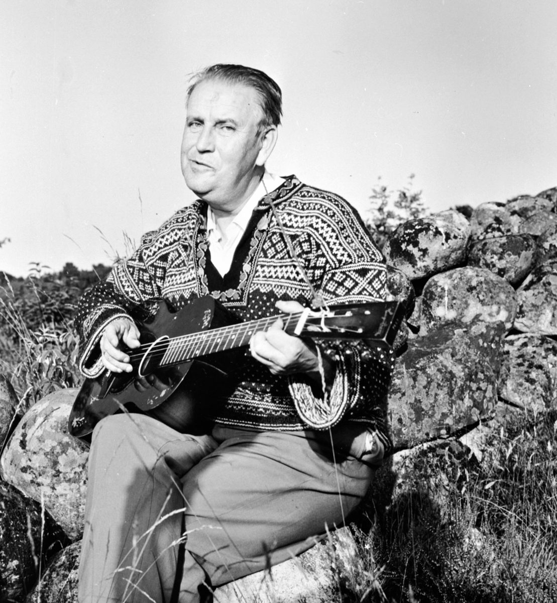 Anno Domkirkeodden, Alf Prøysen spiller gitar nede i "steinrøyse nedi bakken"