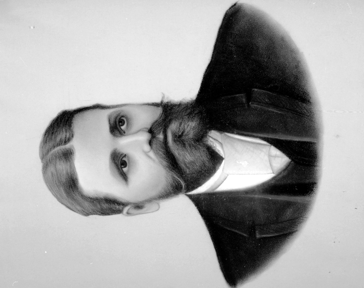 Anno Domkirkeodden, Portrett, mann med helskjegg, M. Kristiansen By (?), Ringsaker.