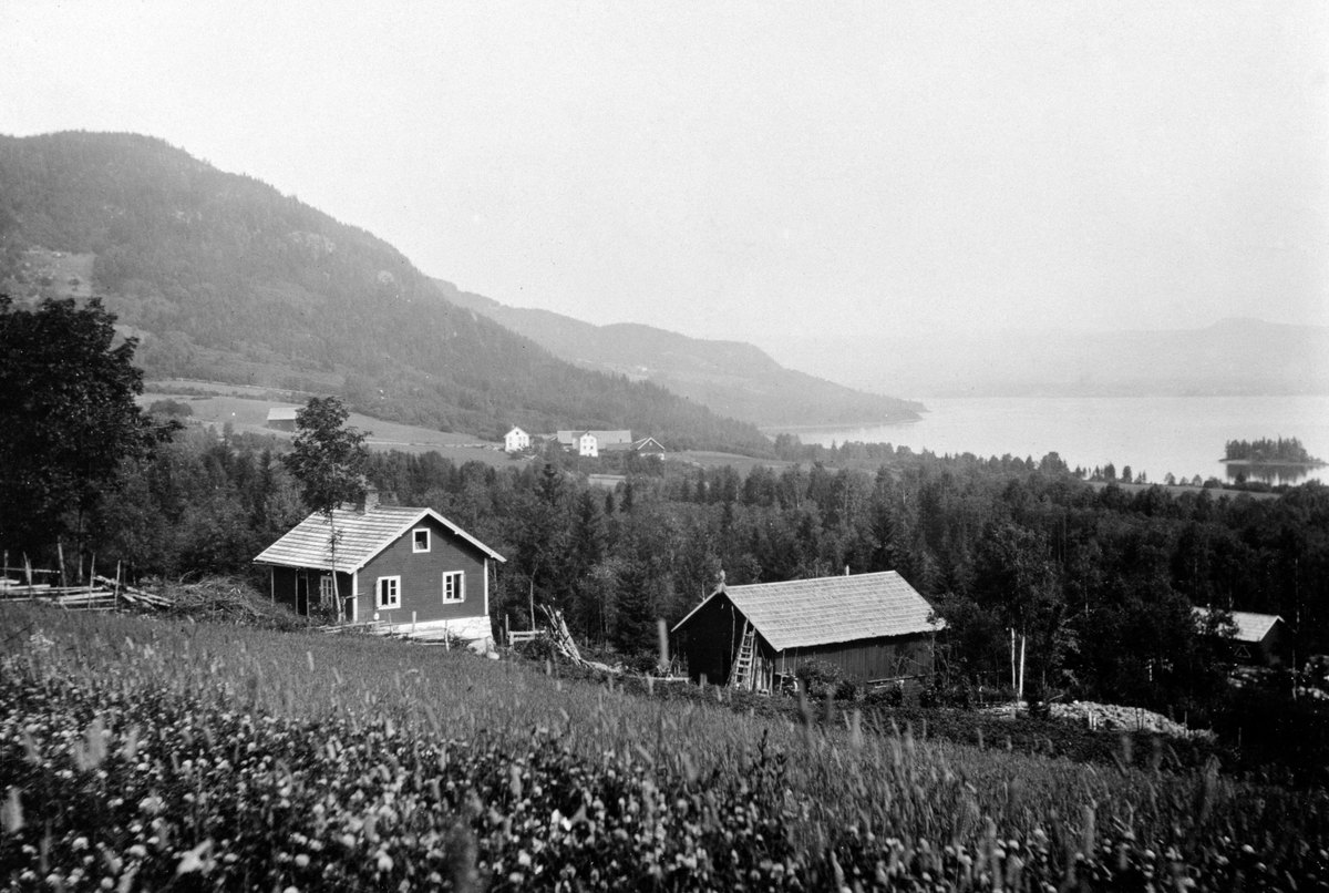 Anno Domkirkeodden, Eksteriør, småbruk, Granum under Voll, Nes, Hedmark. Nerlien i bakgrunnen.