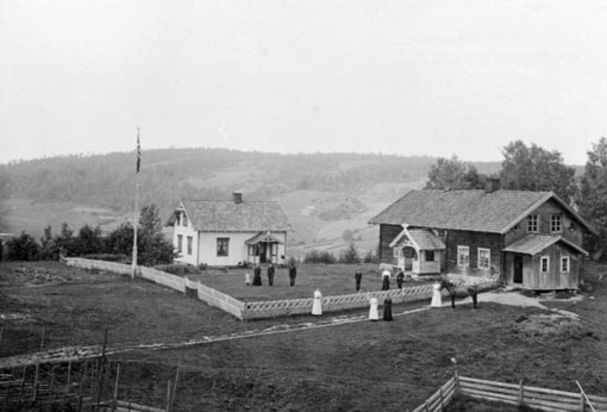 Anno Domkirkeodden, Eksteriør, gardsbruk, Berger, Stavsjø, Hedmark. De gamle husa