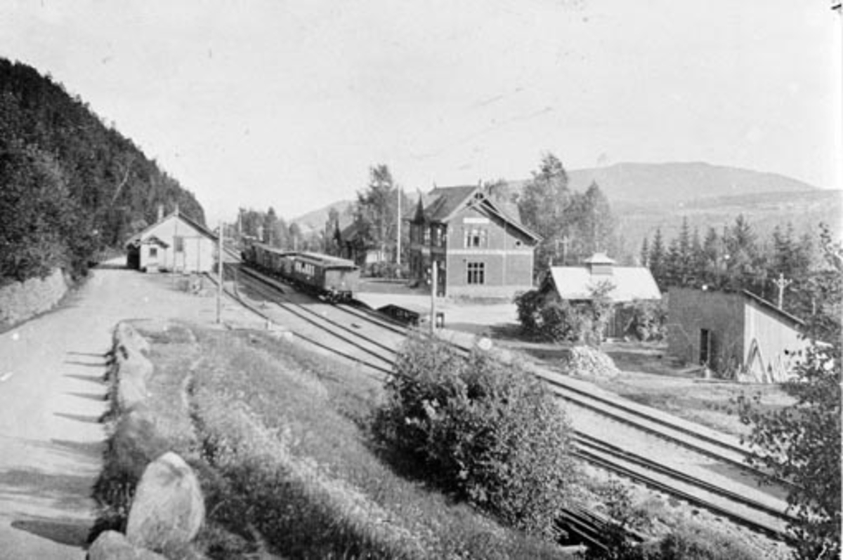 Anno Domkirkeodden, Veldre stasjon, Ringsaker, tog, pakkhus.