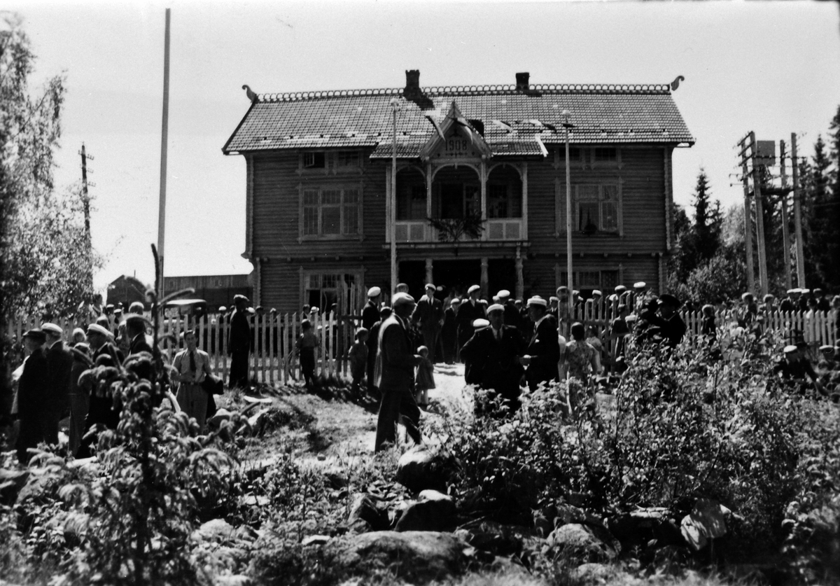 Anno Domkirkeodden, Sangerstevne ved forsamlingslokalet "Nærvang", Næroset, Ringsaker, 1936.