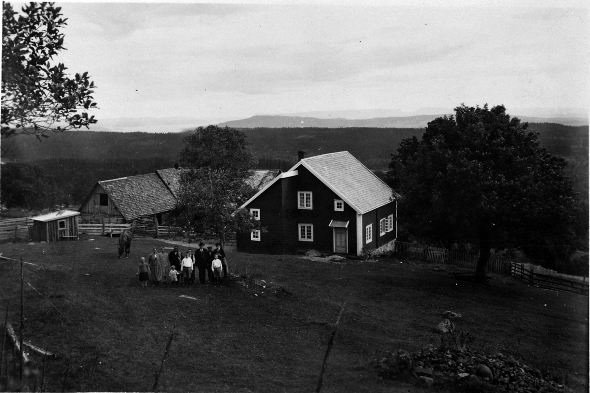 Anno Domkirkeodden, Baardseth lille, Ringsaker, familien på tunet, 1920-tallet.