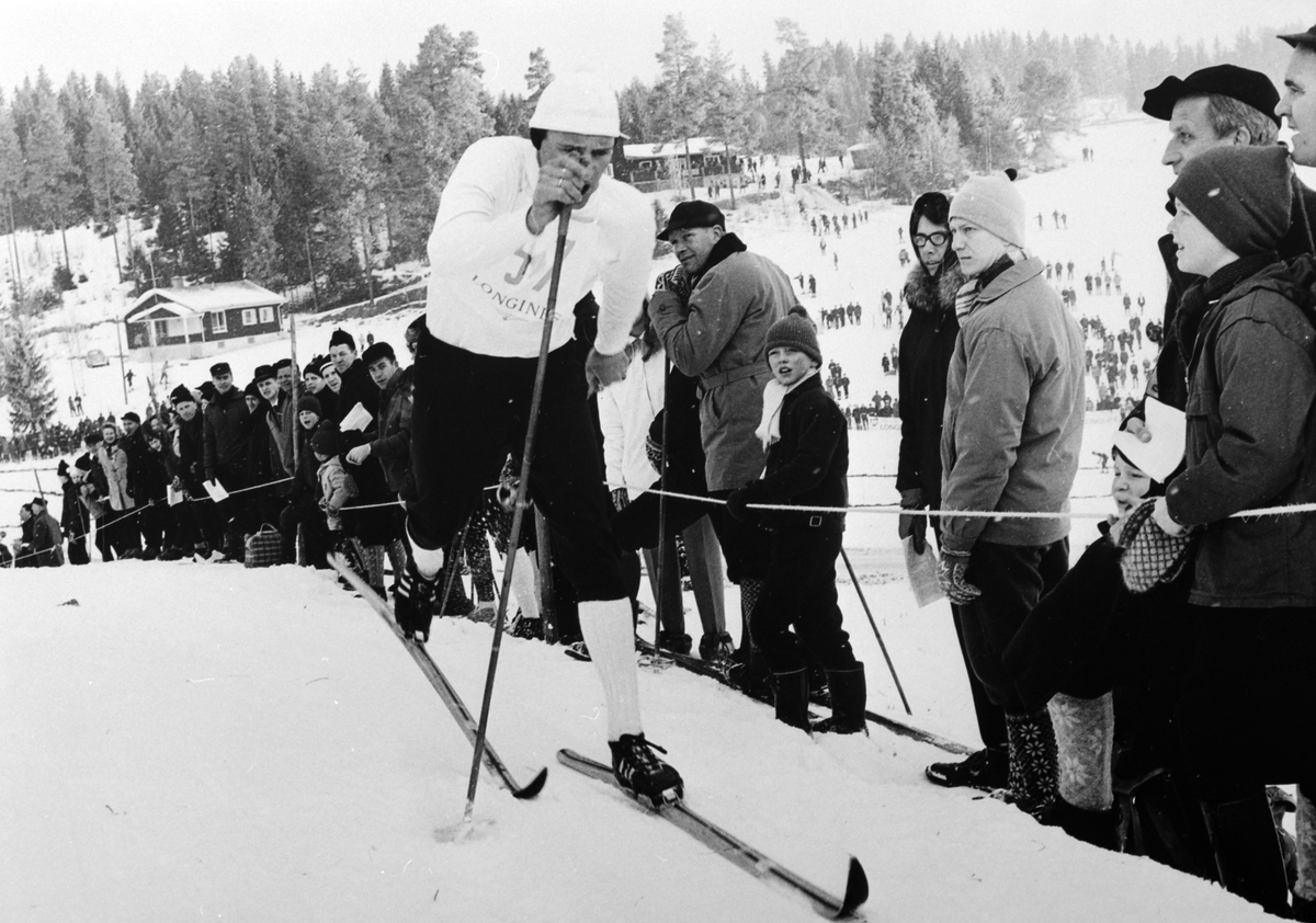 Anno Domkirkeodden, NM på ski, 1964, Ole Ellefsæter med nummer 57 på Alhaugjordene, 50 km, Alu østre, Furnes, Ringsaker.