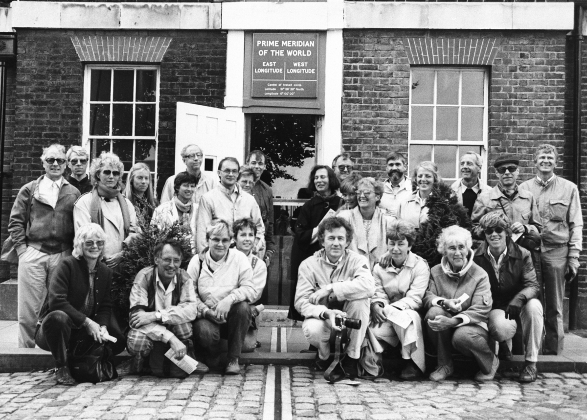 Anno Domkirkeodden, Lærere ved Furnes ungdomskole på skoletur til London i 1968. Ved The Prime Meridian of the World.