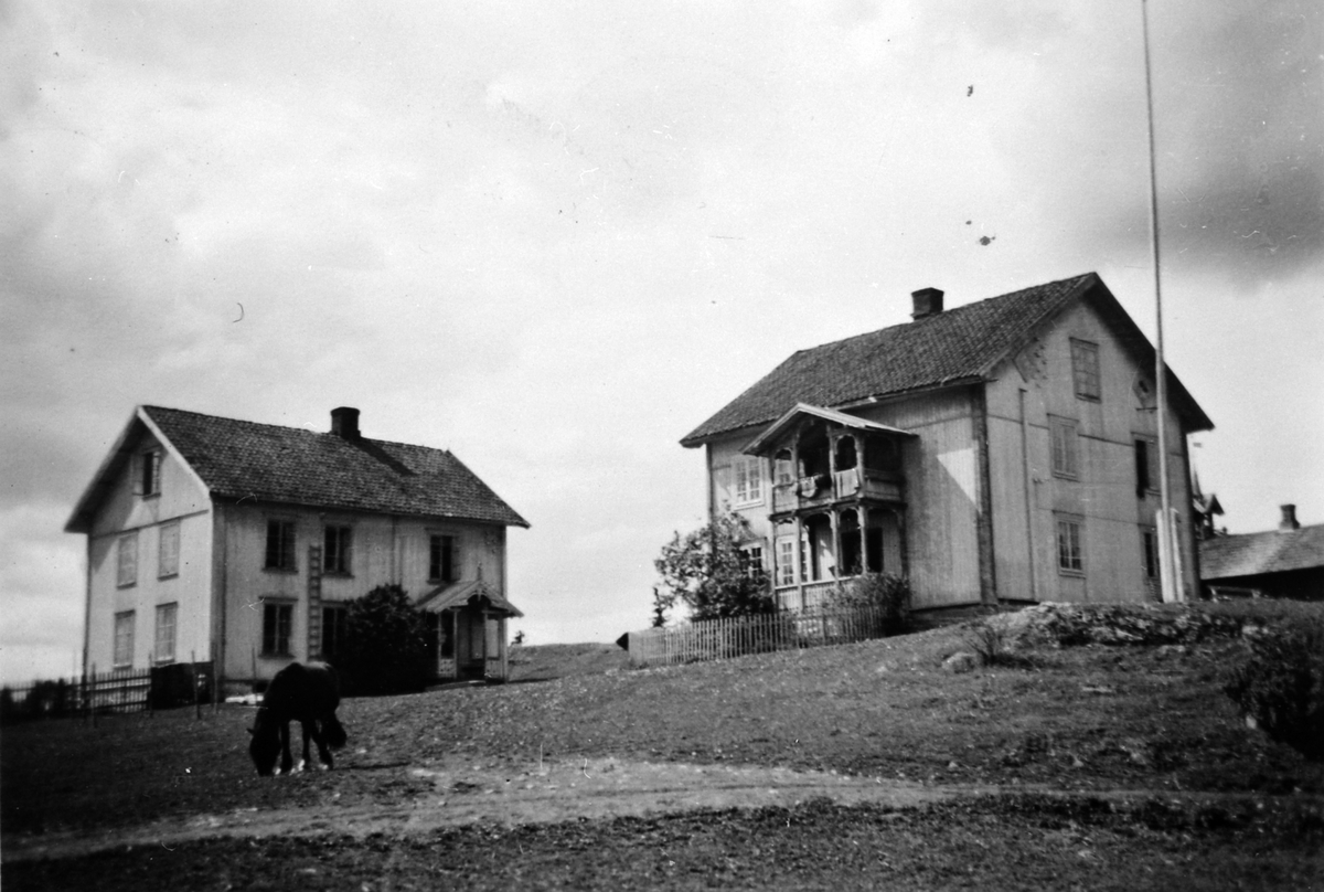 Anno Domkirkeodden, Hovedbygning og føderådsbygning, Gårum gård, pleiehjem, Nes, Hedmark. 1946.