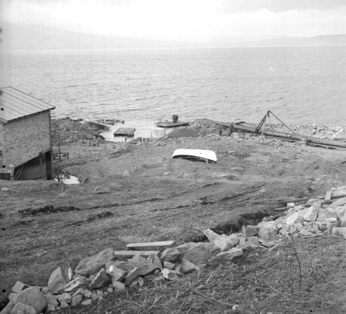 Anno Domkirkeodden, STANGE KOMMUNE, VANNVERKET, INNTAKET VED MJØSKANTEN, FRANGSTUA, FRANGSTØEN