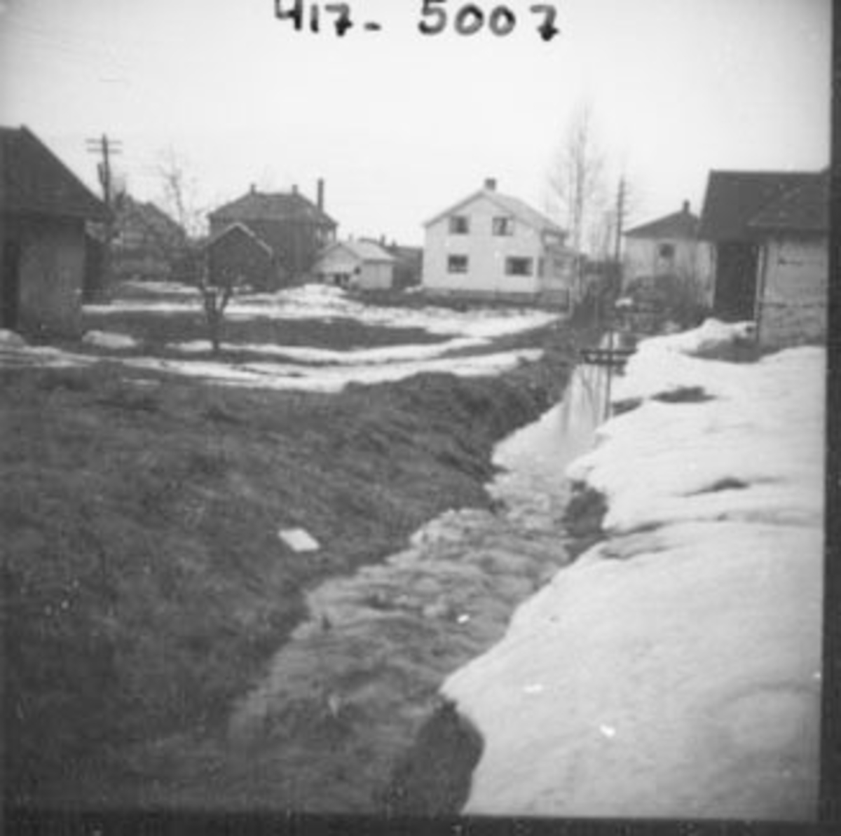 Anno Domkirkeodden, OVERSVØMMELSE, VÅRFLOM, FINSTAD, BJARNES NYBYGG, WILBERGS HUS, SOLKAFEEN, GARASJE,