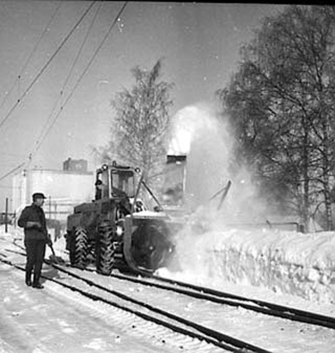 Anno Domkirkeodden, SNØRYDDING, SNØFRESER, RYDDING AV JERNBANESPOR, STANGE STASJON, VINTER,