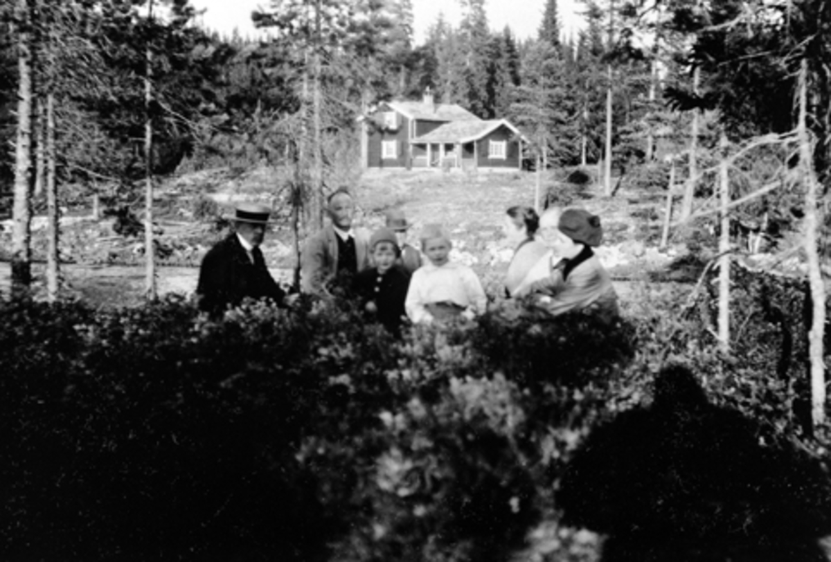 Anno Domkirkeodden, HYTTA TIL HOV GARD TANGEN VED BERGSJØEN I STANGE ALMENNING, GRUPPE 7 VOKSNE BARN