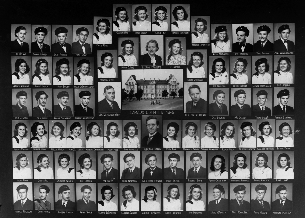 Christian Grundseth, HAMAR KATEDRALSKOLE, STUDENTENE 1945, M/NAVN