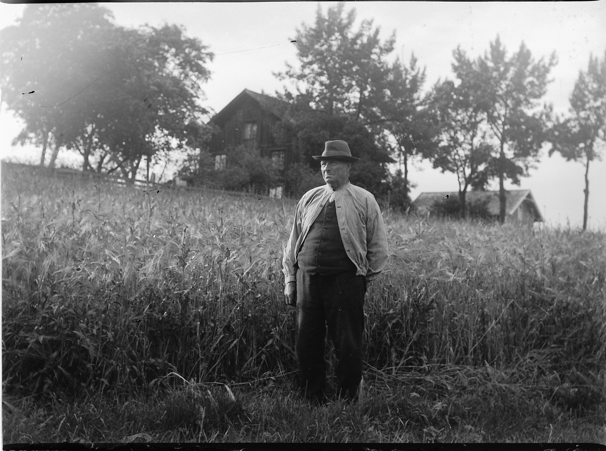 Mikkel Sveinhaug, OLE ANDERSEN KVISSELIEN FORAN GÅRDEN SIN, NEDRE KVISSELLIEN, NÆROSET.