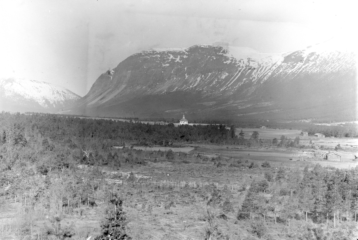 Ole Hansen Løken, Nordberg kyrkje, Skjåk. LANDSKAP, FJELL, NORDBERG KIRKE.