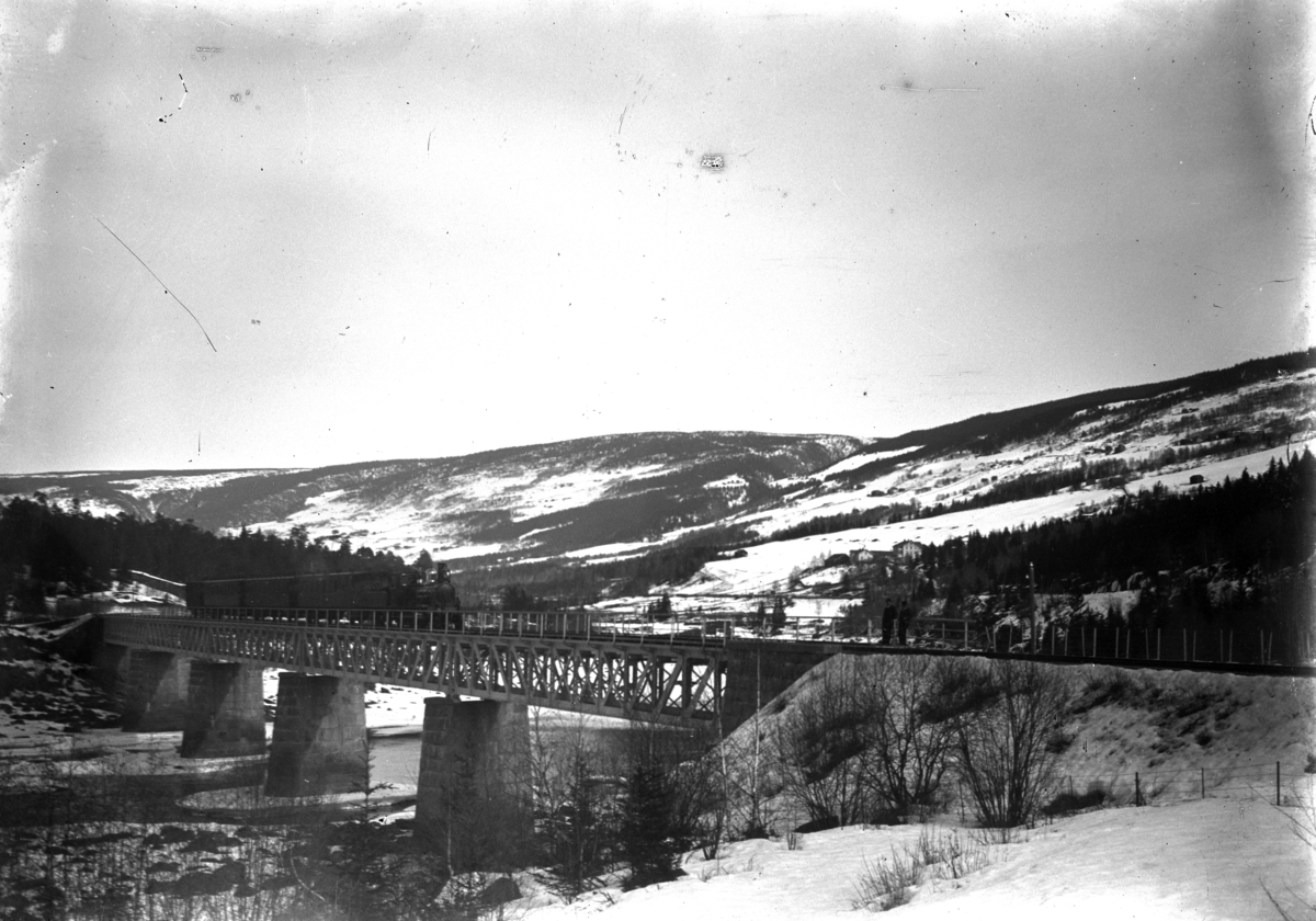 Johannes Larsen Alhaug, Jernbanebrua på Hunder i Gudbrandsdalen.