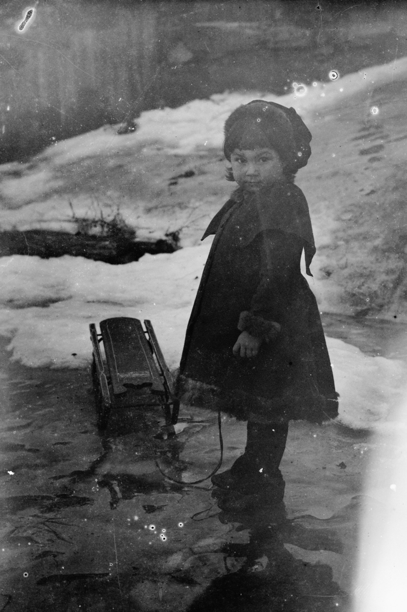 Hans Emil Erichsen, Ukjent pike med kjelke.