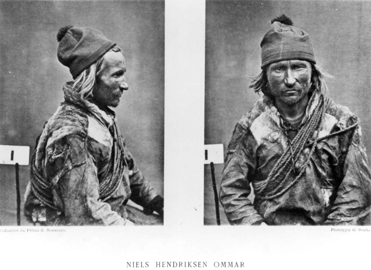 G. Roche, Roland Bonaparte sin samling. Portrett av Nils Henriksson Omma. Inngår i Bonapartes sameportretter som nr. 1. Bonaparte