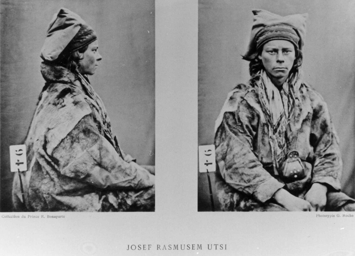 G. Roche, Roland Bonaparte sin samling. Portrett av Josef Rasmussen Utsi. Inngår i Bonapartes sameportretter som nr. 94. Bonaparte