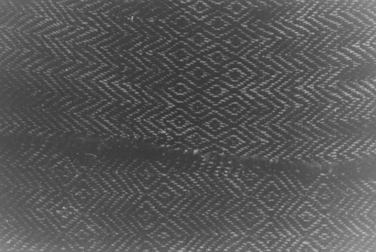 Anna Grostøl, Detalj av kvitel, teppe. Åseral, Vest-Agder 1943.