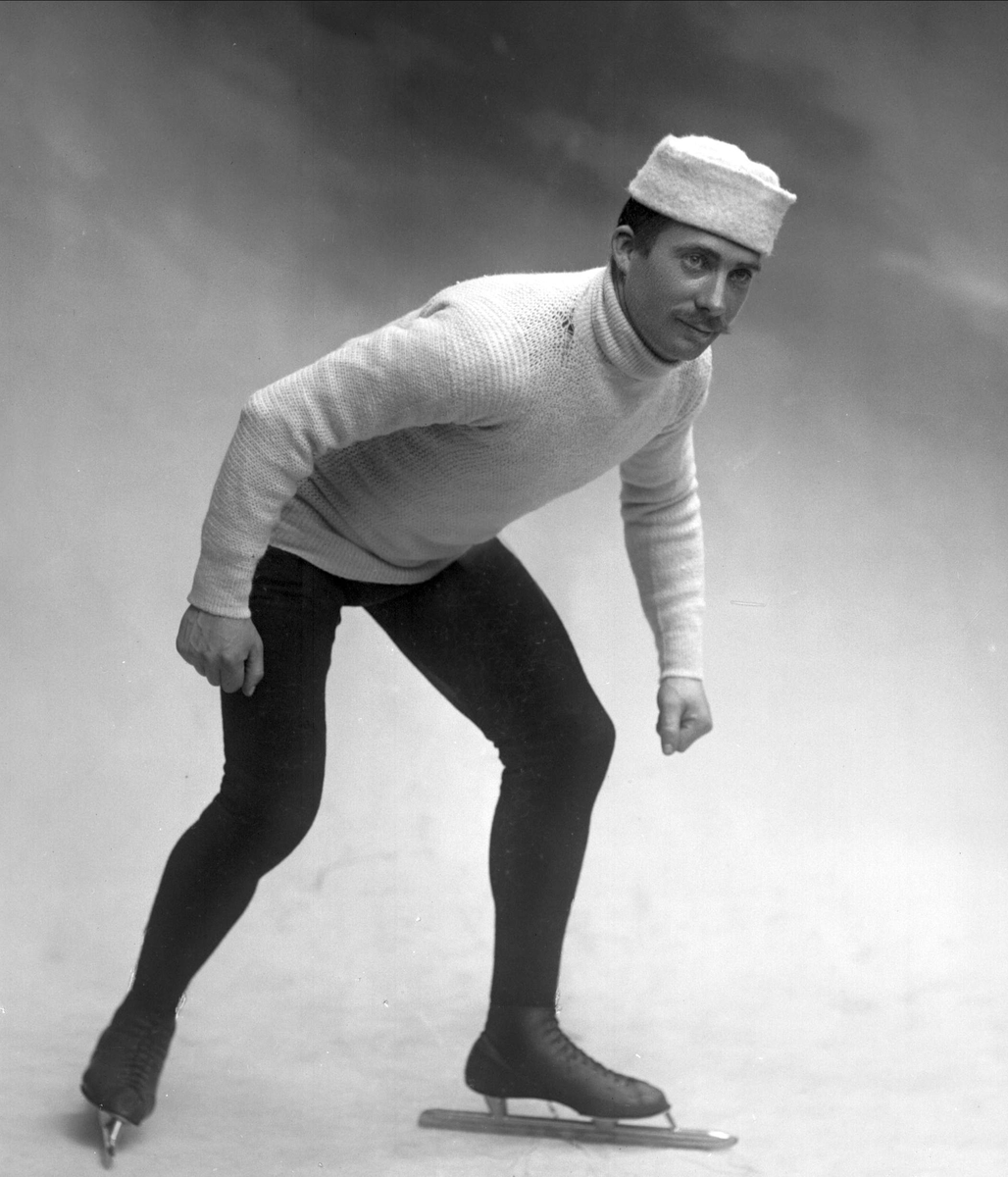 Gustav Borgen, Portrett, skøyteløper Gundersen.