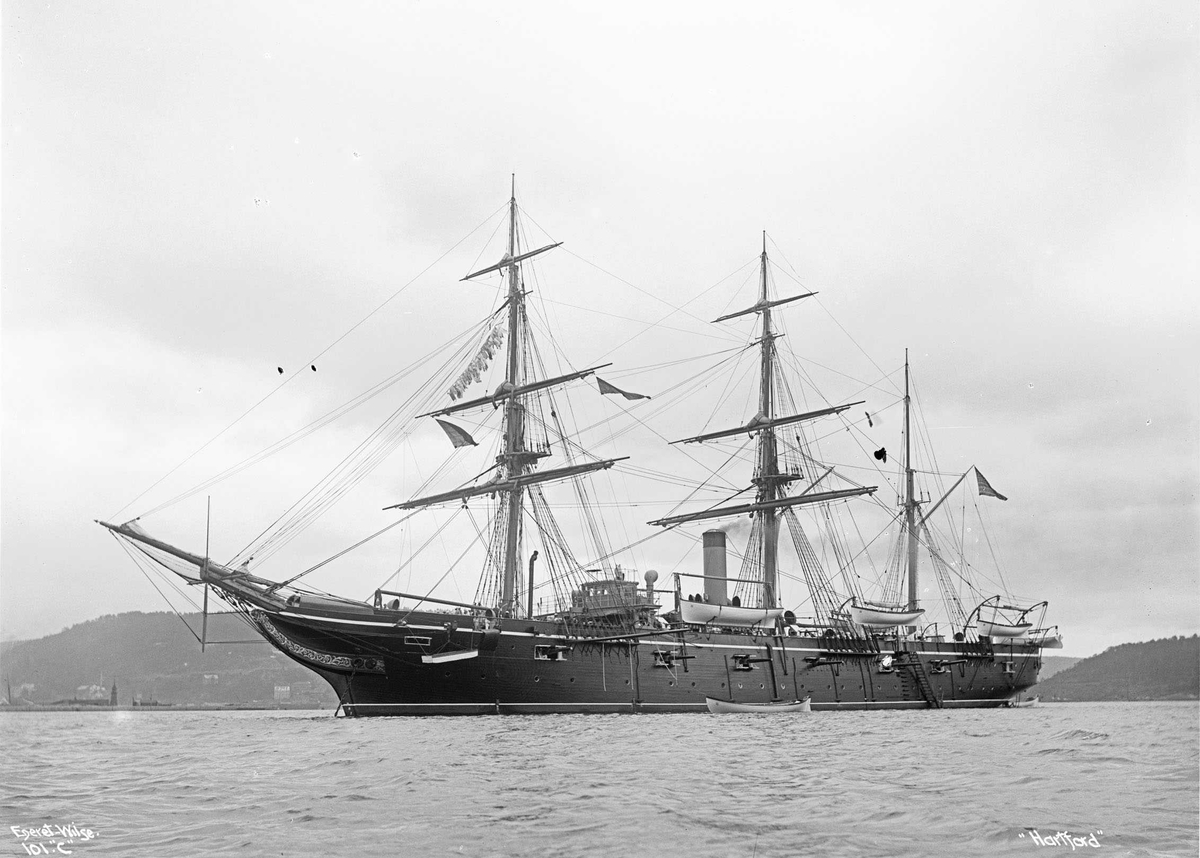 Anders Beer Wilse, Hartford (b. 1858, Boston Navy Yard, Boston), U.S trainingship