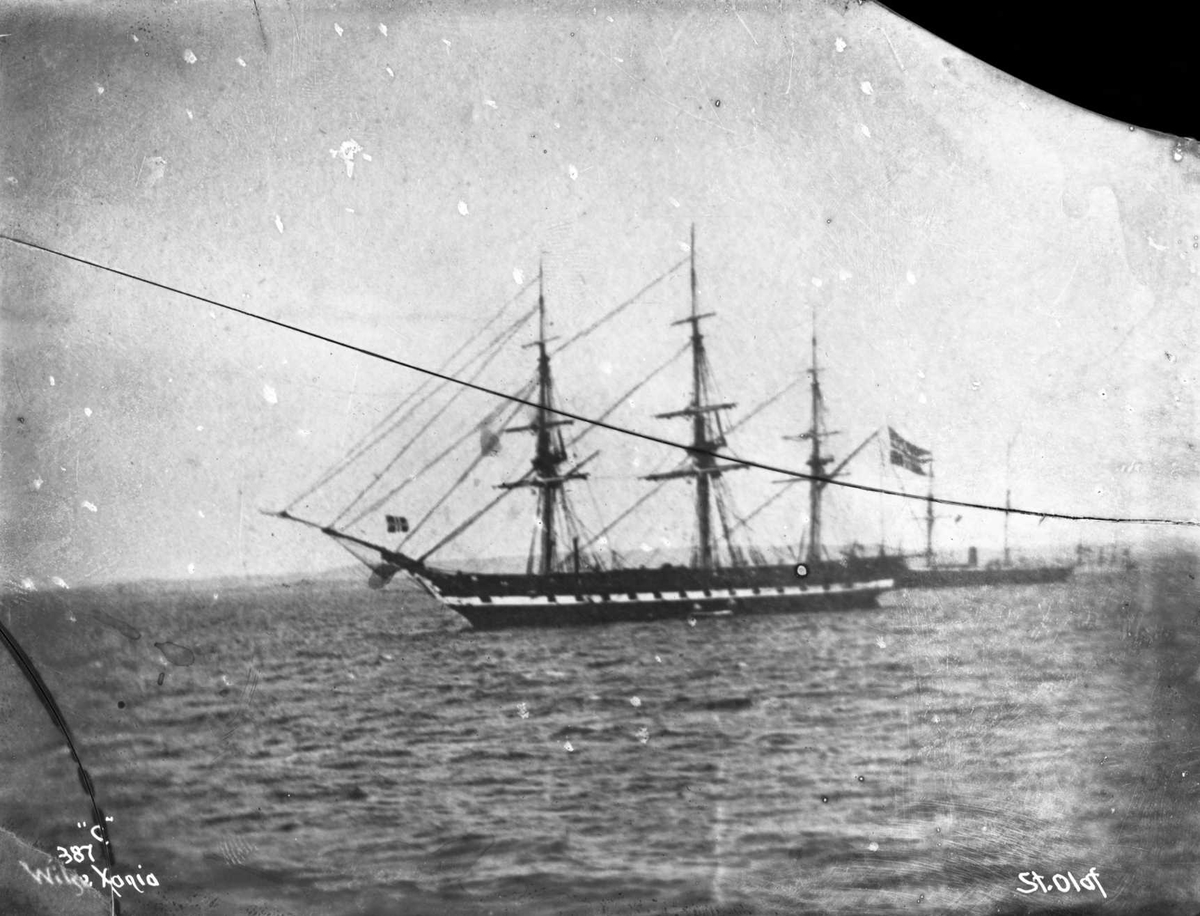 Anders Beer Wilse, St. Olaf (b. 1856, Karljohansvern Verft, Horten), marine fregatt