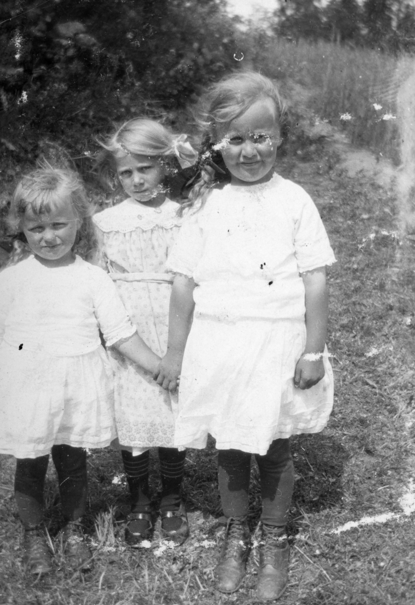 Ukjent, Øvre Tomter (60/1). Tantebarna til Syverine og Antonie Hansen fra Nes. De er brorens barn.